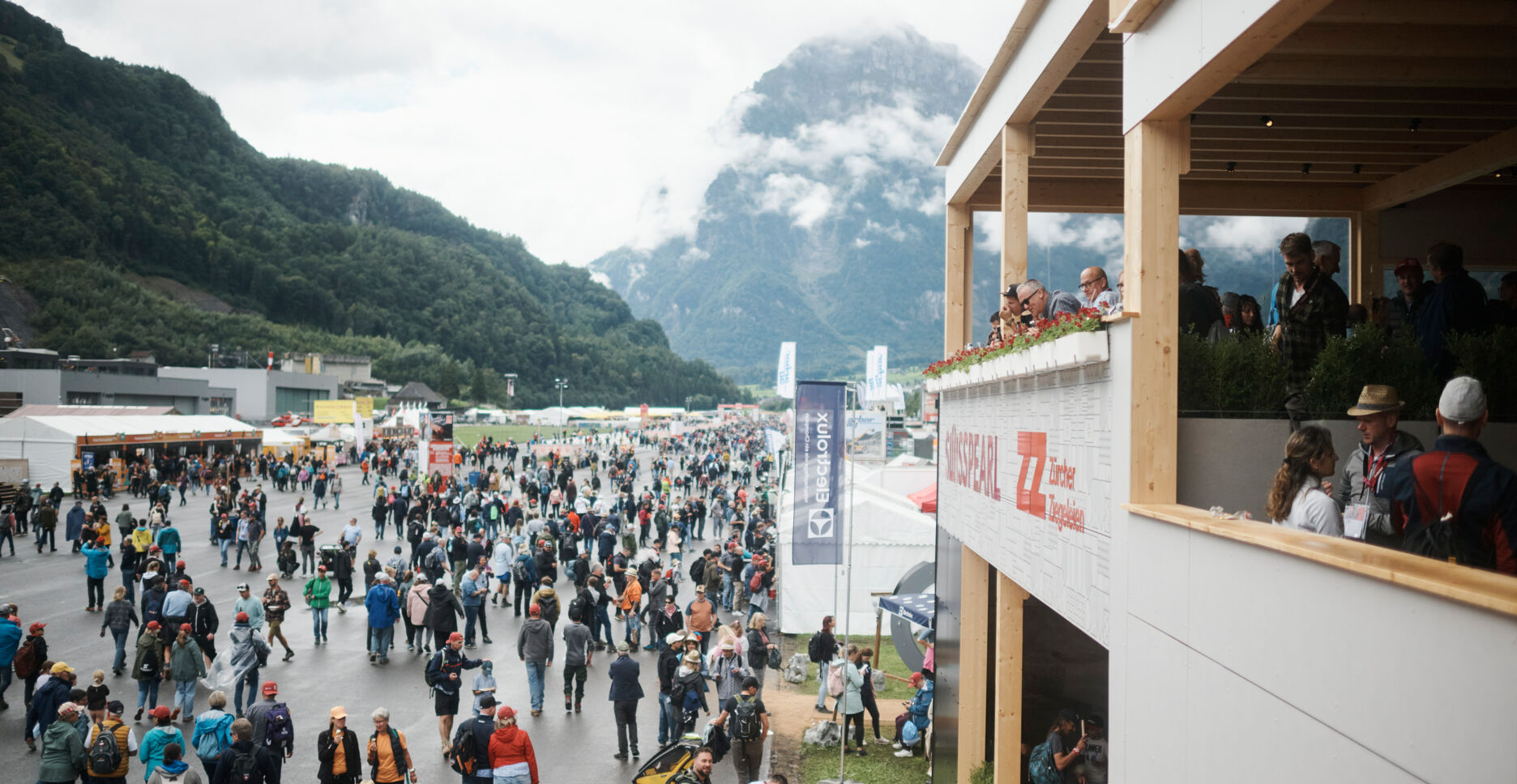 Die Aussicht aus dem ersten Stock.