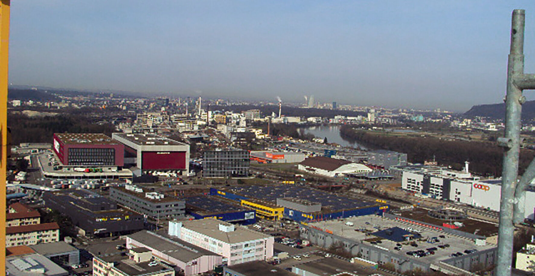 Aussicht vom 24. Geschoss Richtung Basel