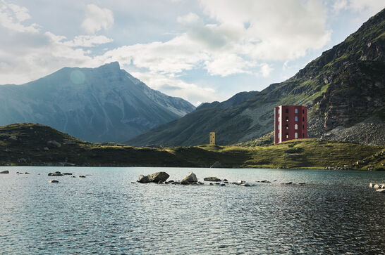Vista dall'alto dell'interno della torre