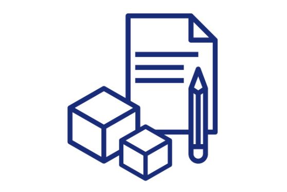 Icon Materialstückliste weiss Icon Materialstückliste weiss