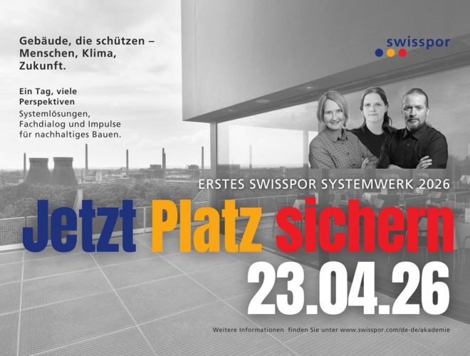 Save the Date swisspor Systemwerk