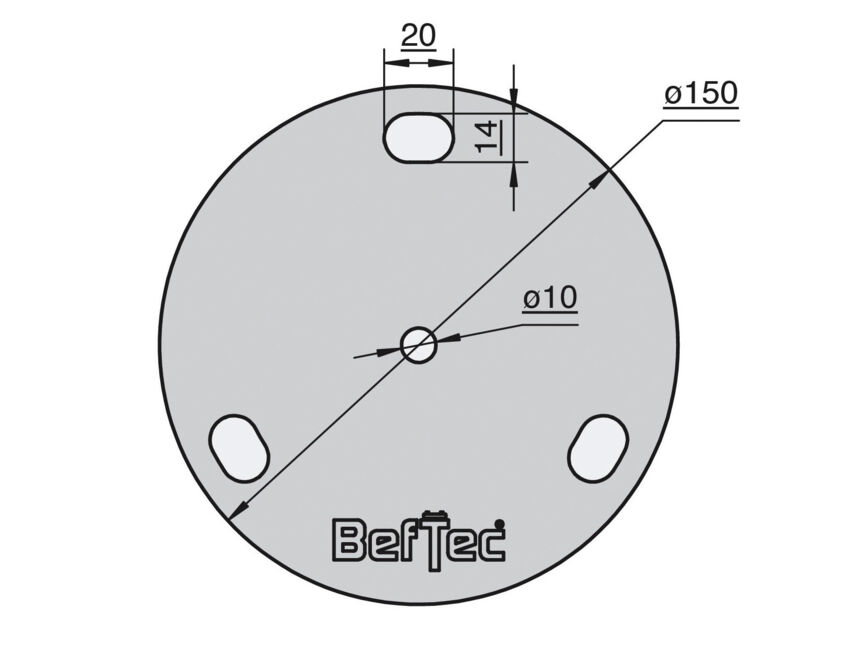  BefTec Raccordo tondo in alluminio