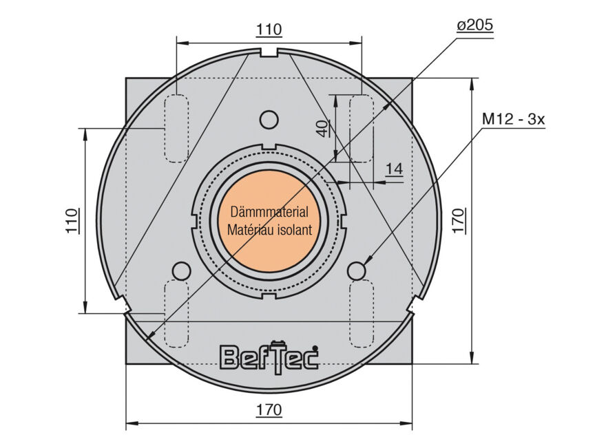  BefTec Unterkonstruktion UK II Beton