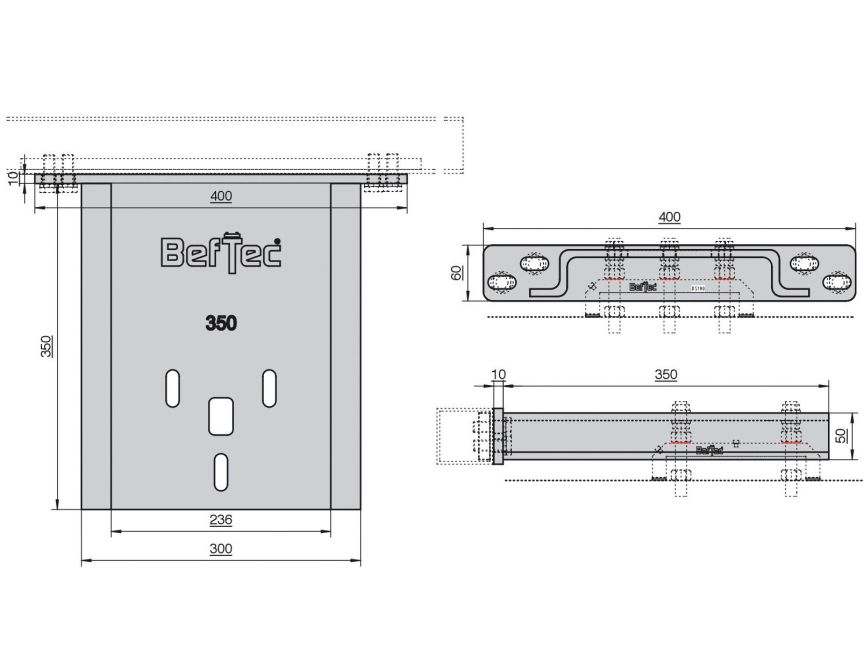 BefTec Console Hutprofil 350