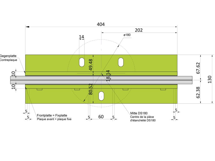  BefTec Console pour balustrade en verre direct