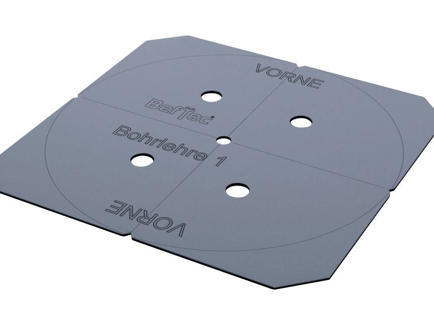 BefTec Gabarit de perçage 1 UK I