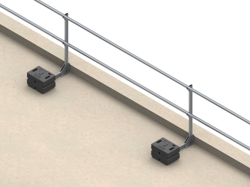 SAFSYS sistema parapetto RAIL Montante corto