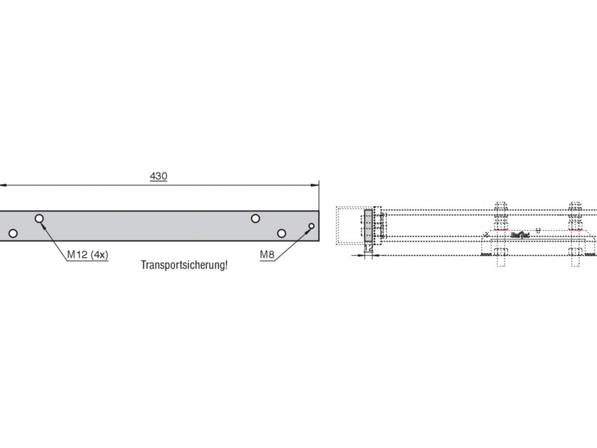 BefTec contre-plaque de fixation Hutprofil 350