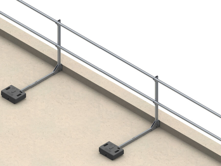 SAFSYS sistema parapetto RAIL Montante standard