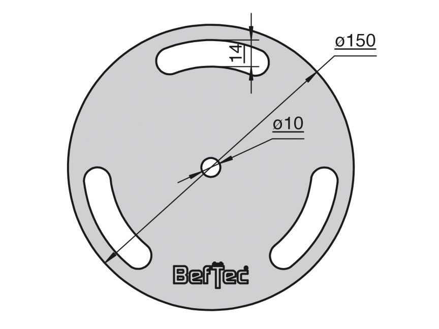 BefTec Collegamento in acciaio rotondo / acciaio inossidabile