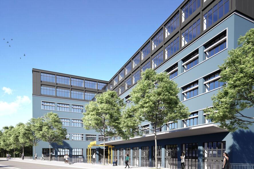 3D Modell des fertigen Gebäudes der Haute école d'art et de design in Genf