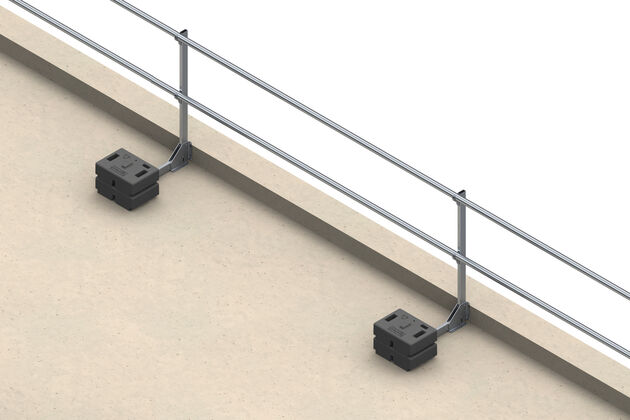 SAFSYS sistema parapetto RAIL Montante corto