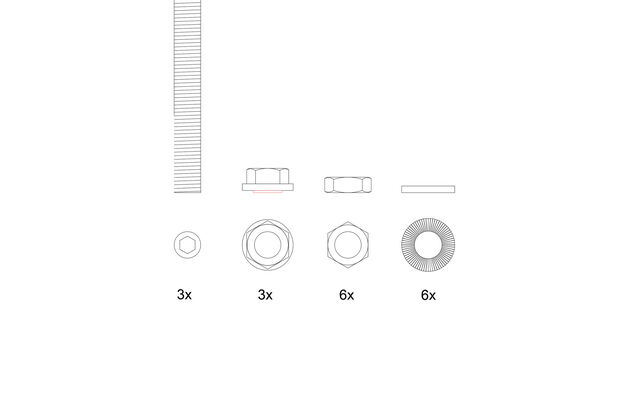 BefTec Set di montaggio in acciaio inossidabile per pallone rotondo in acciaio inossidabile